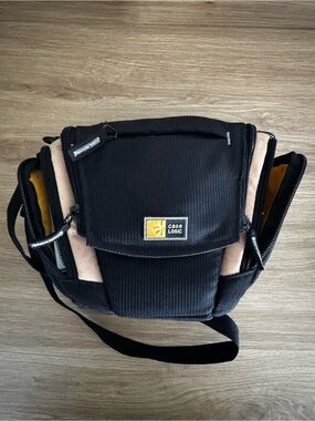 Case Logic Black and Tan Compact Messenger Camera Bag